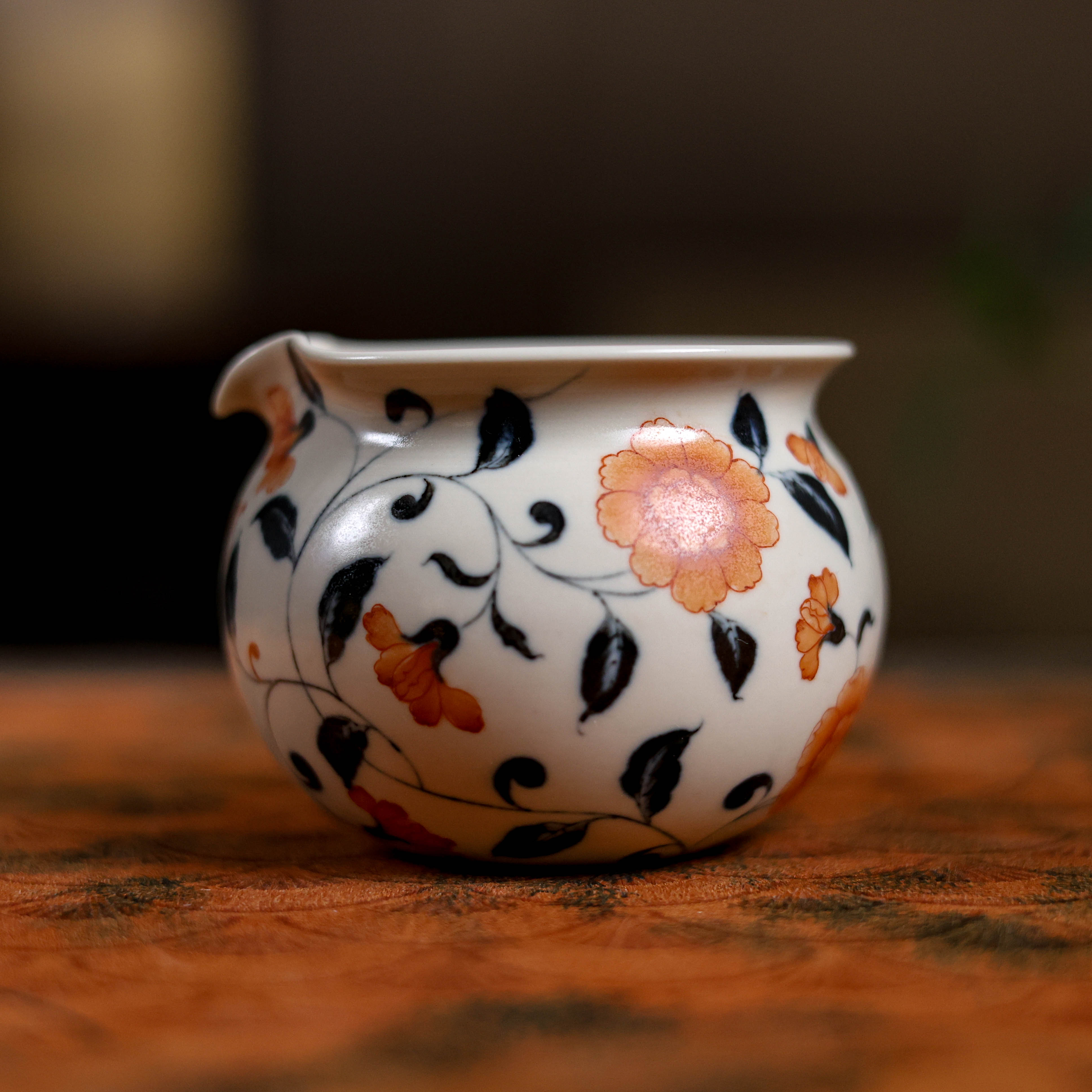 【非遗甄选】 缠枝月季-聖甫-公道杯-260ml（聖甫0116）