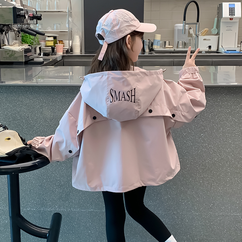 女童春秋新款洋气外套风衣6692