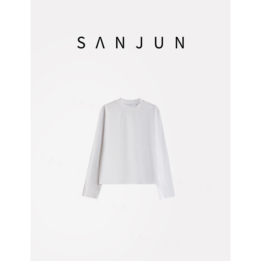SANJUN 基础款简约小白T 251735 