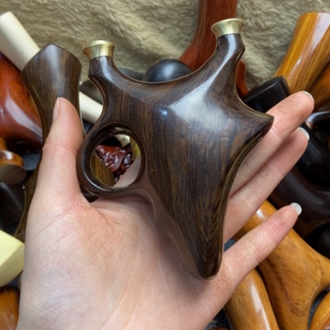 大果紫檀（缅甸花梨）快压黑左雀