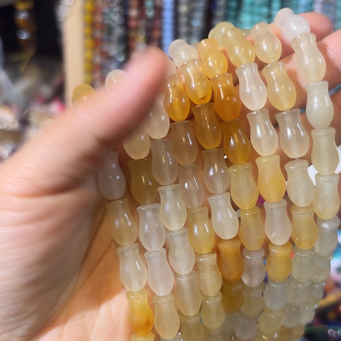 玛瑙/玉髓未镶嵌珠宝半成品金丝玉福袋一条