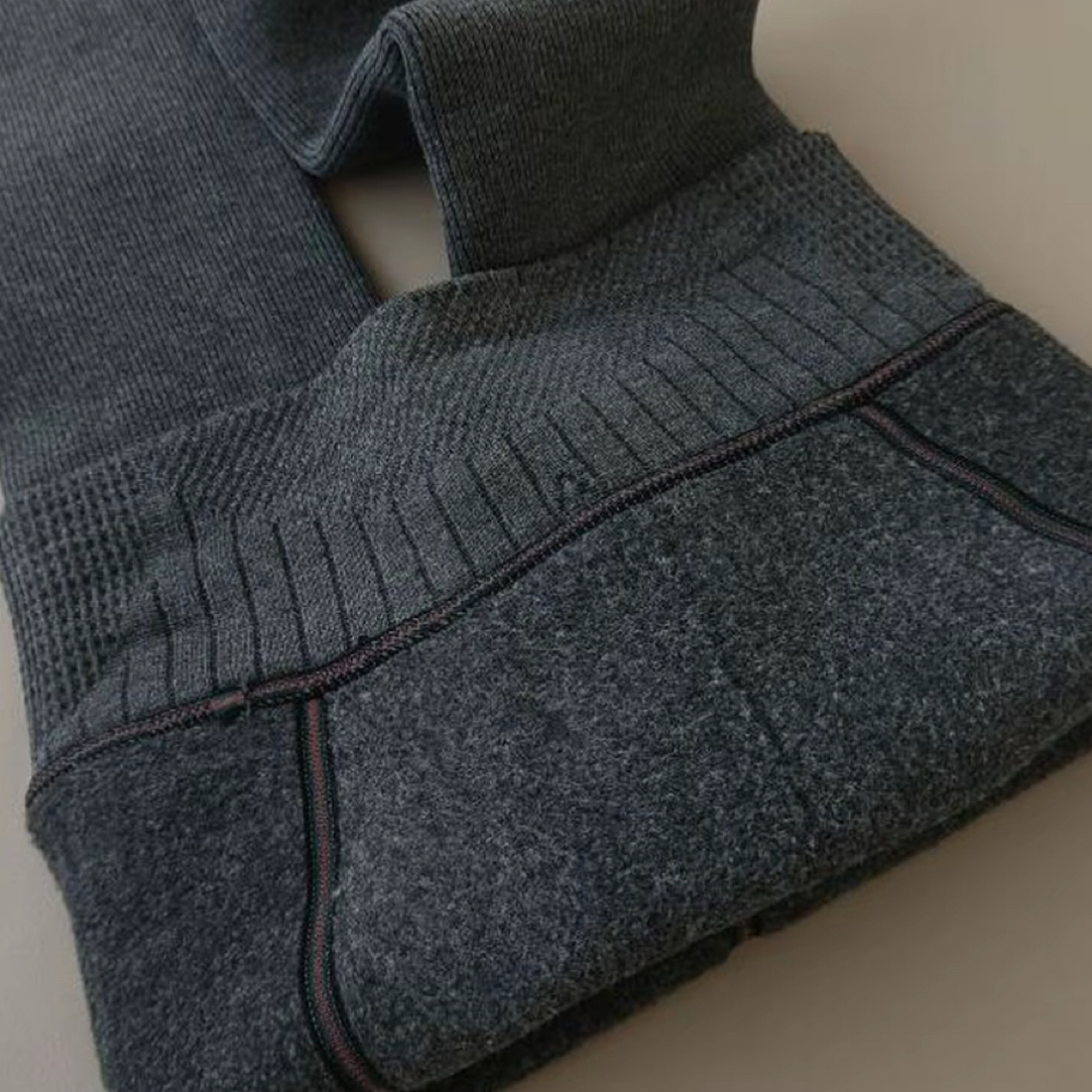 24001竖条纹加绒加厚棉连裤袜冬外穿打底裤袜弹力深灰色连袜