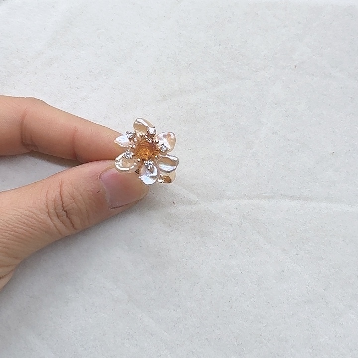 淡水珍珠发饰银S925镶嵌