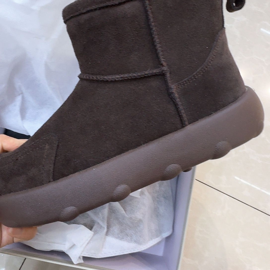 羊剖层皮革37码女士冬季