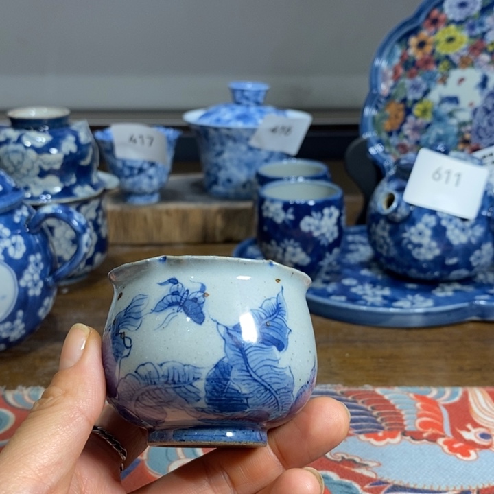 小****钛合金景德镇手绘芭蕉粗陶杯子
