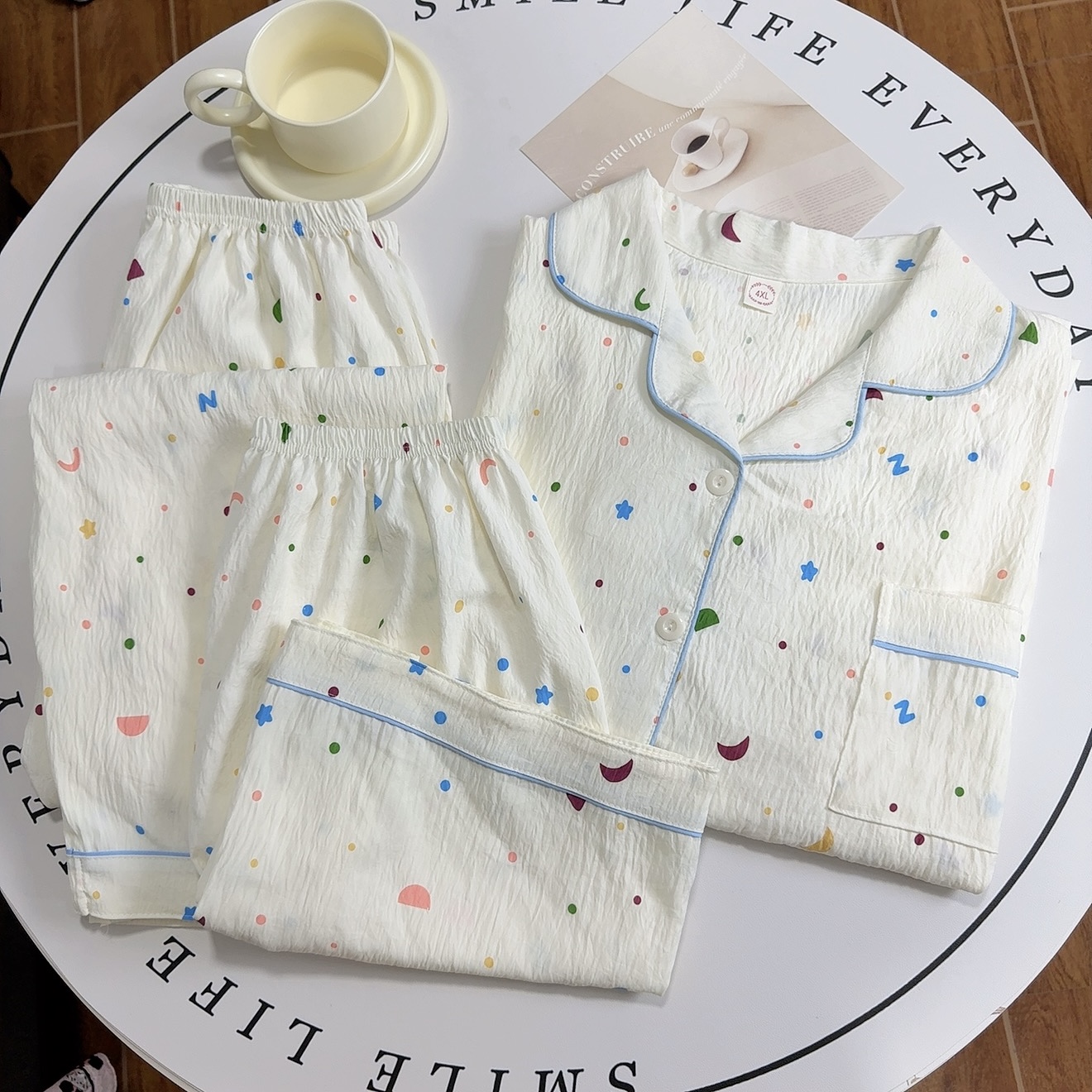 家居家服高级感ins大码睡衣女孩大码胖mm宽松孩爆款2025新款夏季