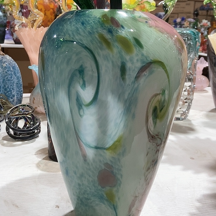 琉璃琉璃花瓶高30口9