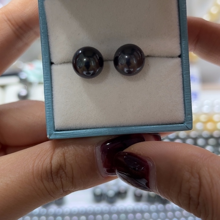 海水珍珠耳饰银S925镶嵌软*