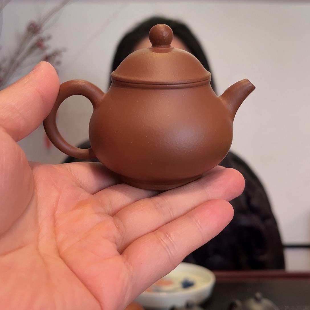 紫砂壶老紫泥潘壶