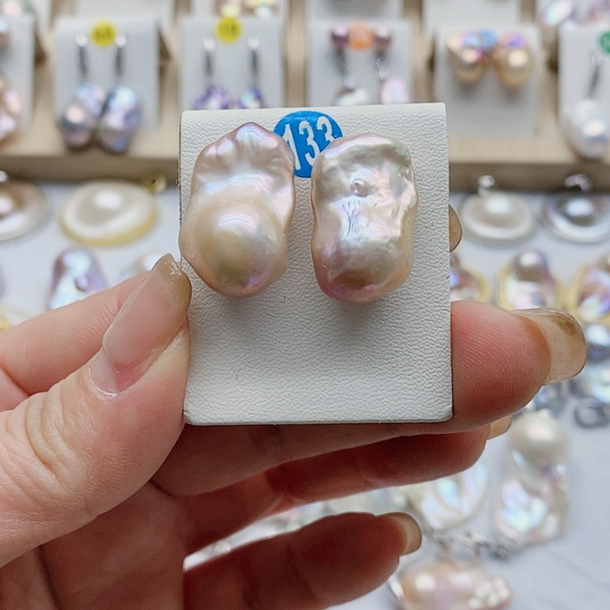 【闪购商品】淡水珍珠耳饰银S925镶嵌