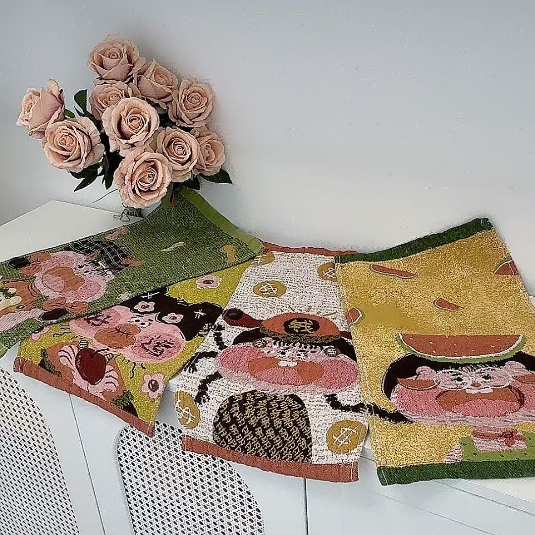 【开业福利】 水洗提花童巾 25*50