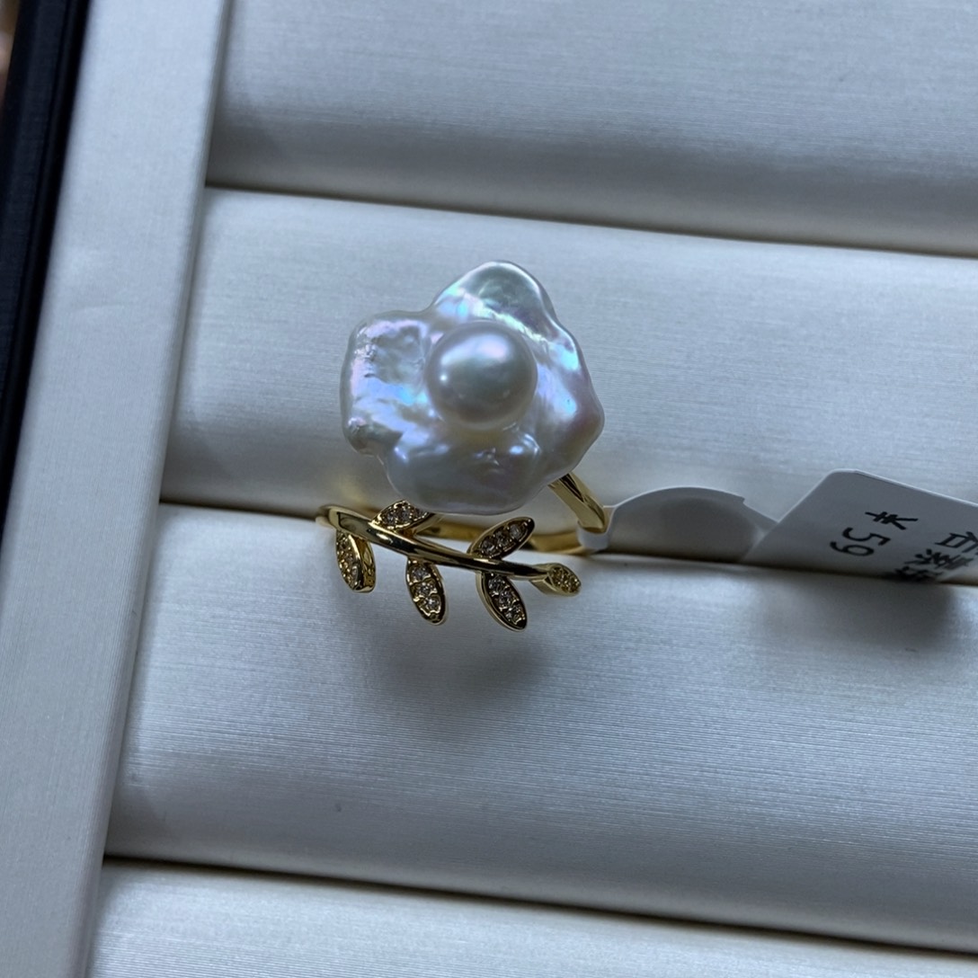 淡水珍珠戒指合金特价172