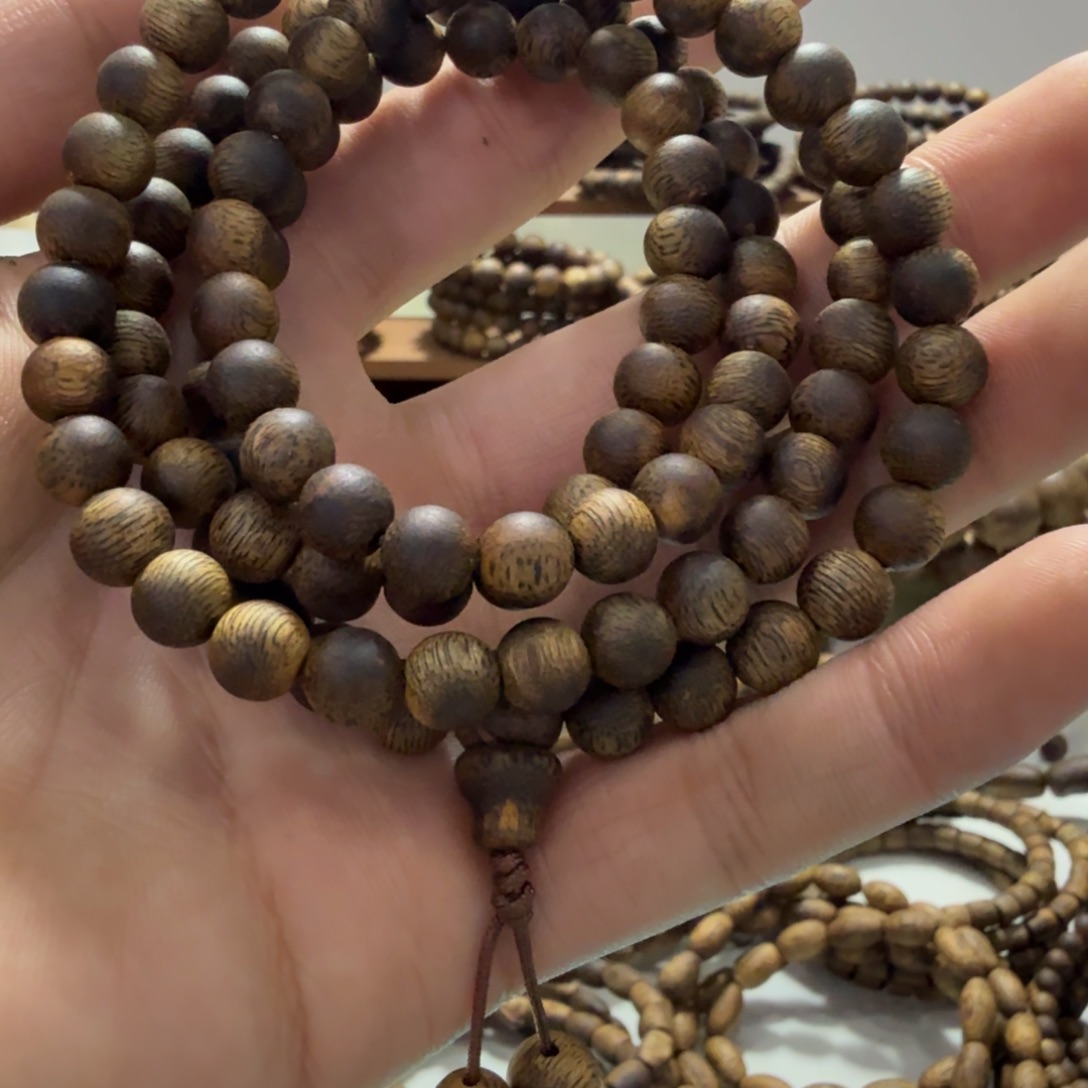 沉香沉香碎屑多圈0.7圆珠 18g➕