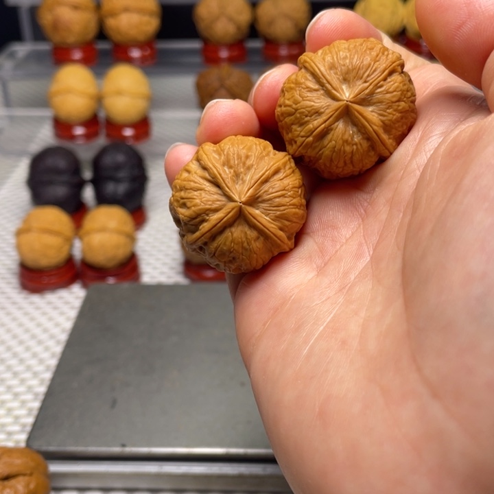 文玩核桃把件10门墩四棱