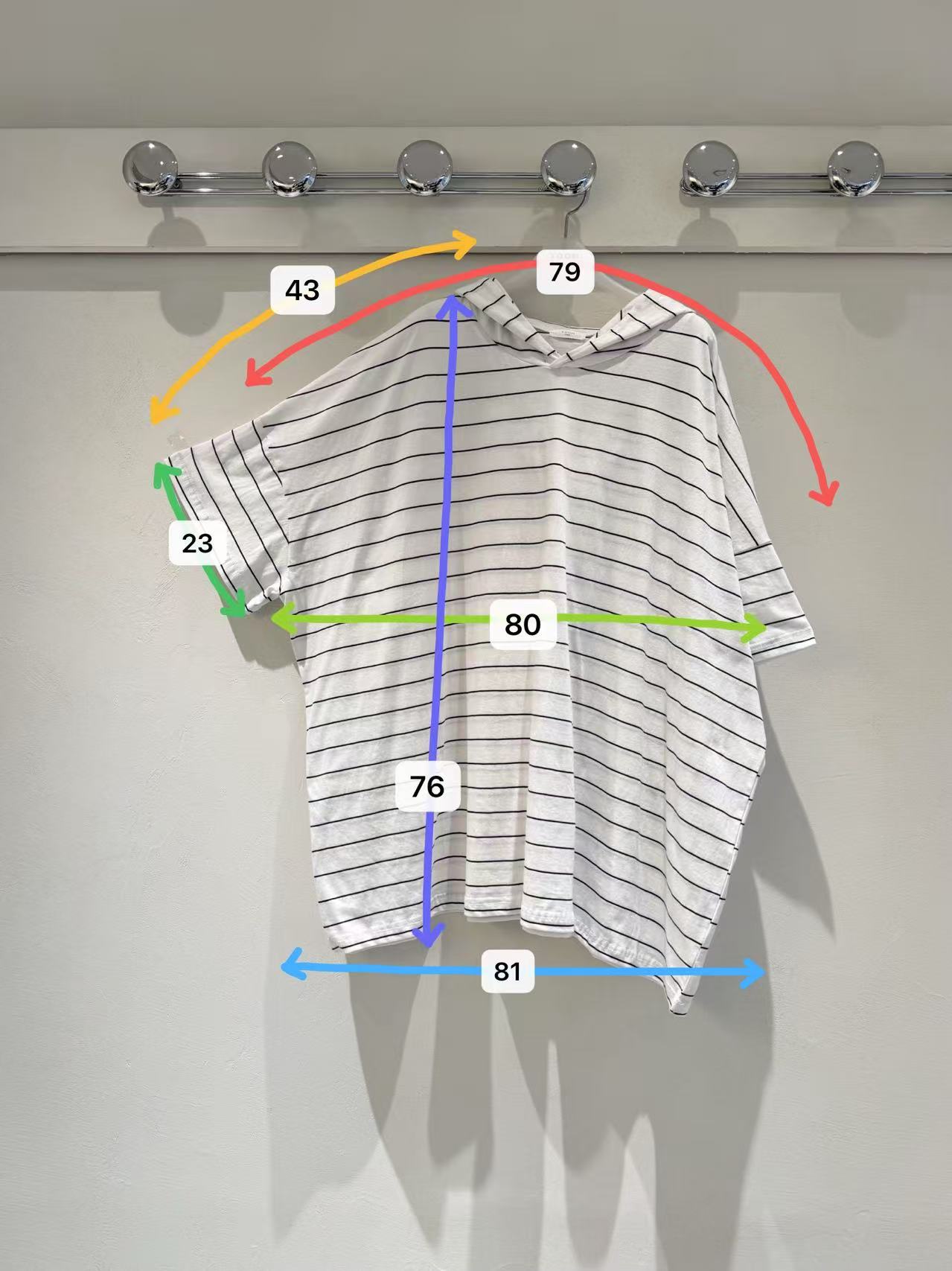 yoom帽子条纹T恤【no退no换】