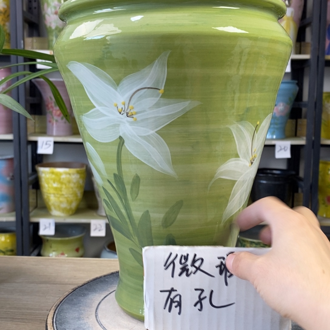 景德镇手工手绘陶瓷花盆