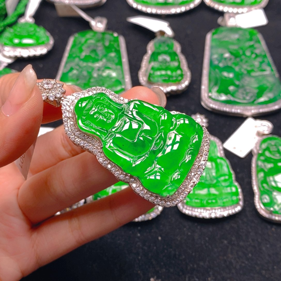 翡翠颈饰银S925镶嵌8888888888