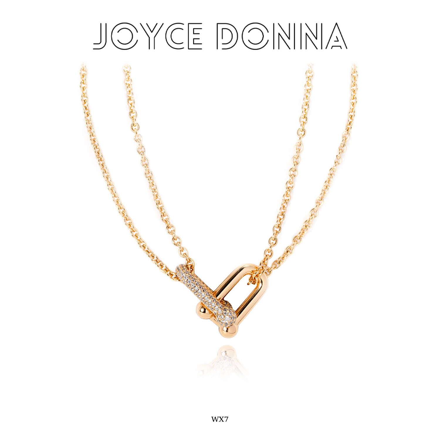 铜合金项链 时尚气质精致百搭U形款项链 WX7 NX90