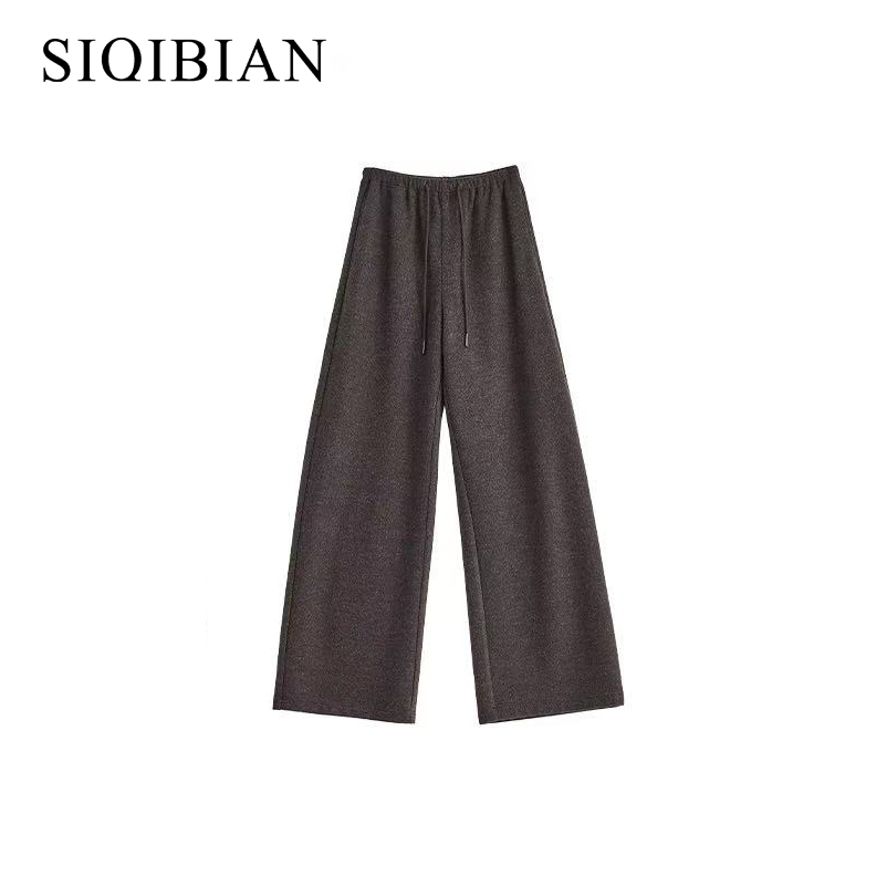 SIQIBIAN ｜25秋冬新品休闲百搭羊毛垂感阔腿裤女卫裤【赫赫】-25979