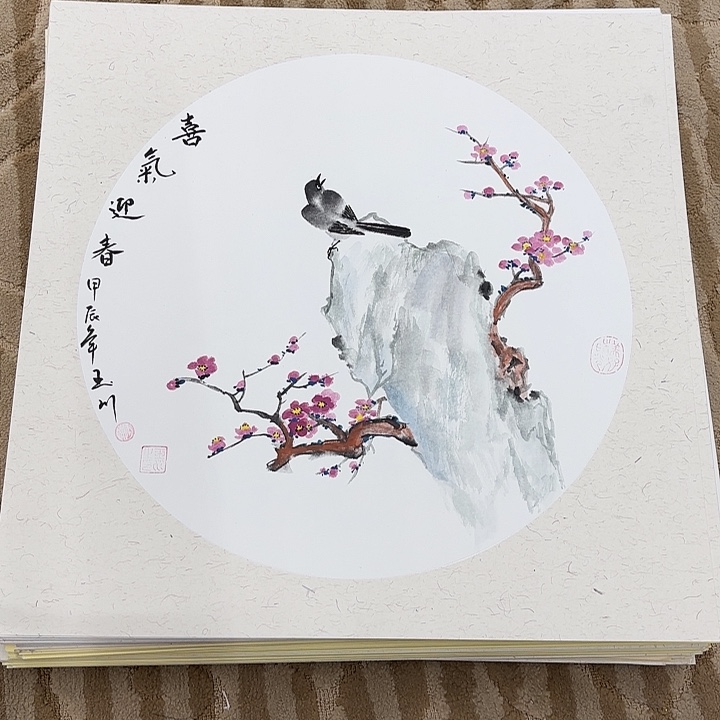 国画花鸟的翅膀和翅膀是一个