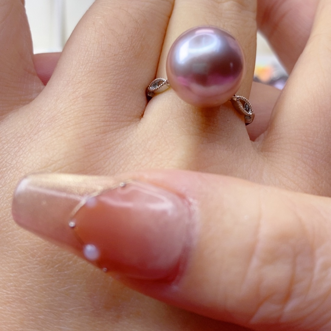 淡水珍珠戒指合金
