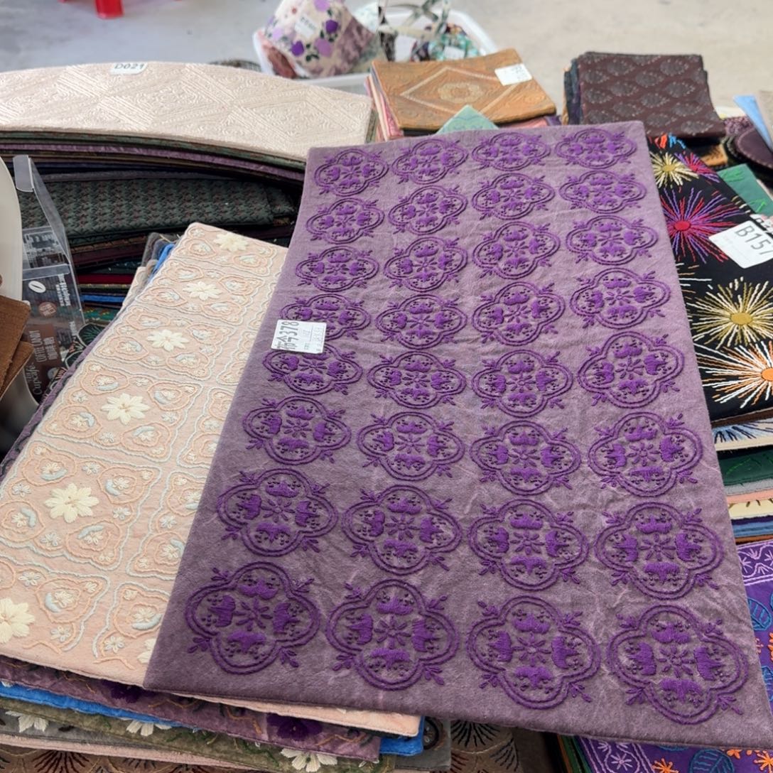 葱***兰刺绣378一张紫色窗花