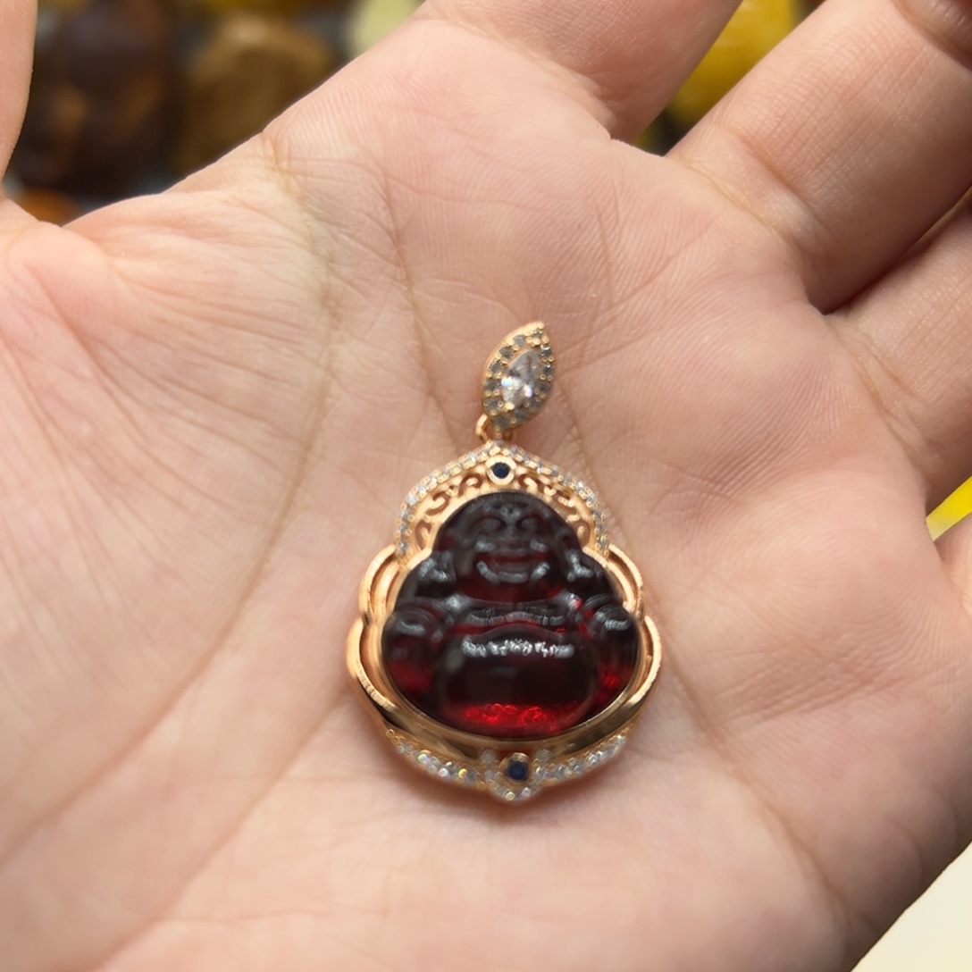 琥珀银S925镶嵌珠宝奇石