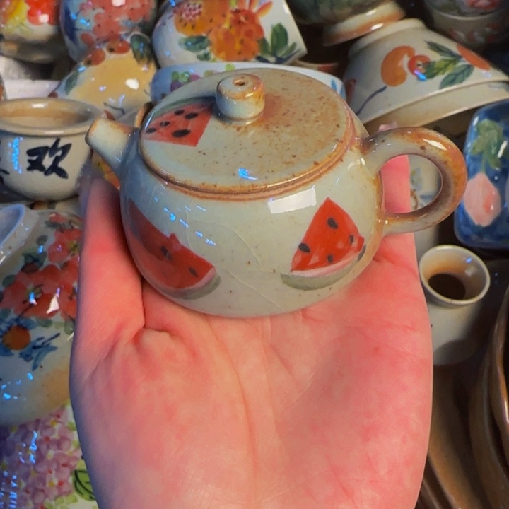 瓷片景德镇陶瓷手工手绘高温釉下瓷