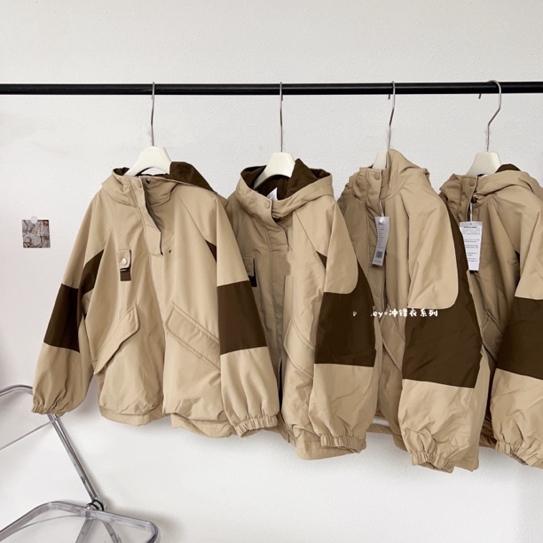 加绒加厚三防冲锋衣棉衣棉服外套中大童120-170码 身高+10拍