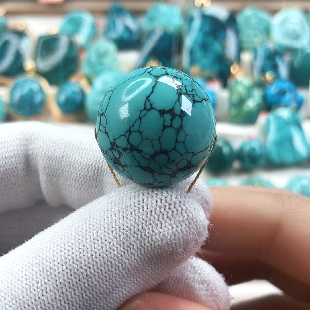 绿松石未镶嵌车挂直径26