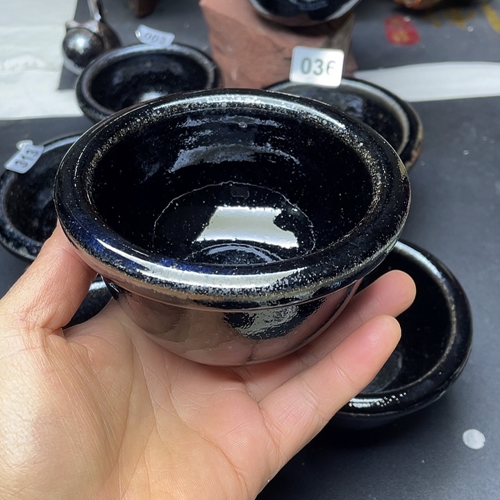 茶盏波***子落灰高铁柴烧瑕宝乌金