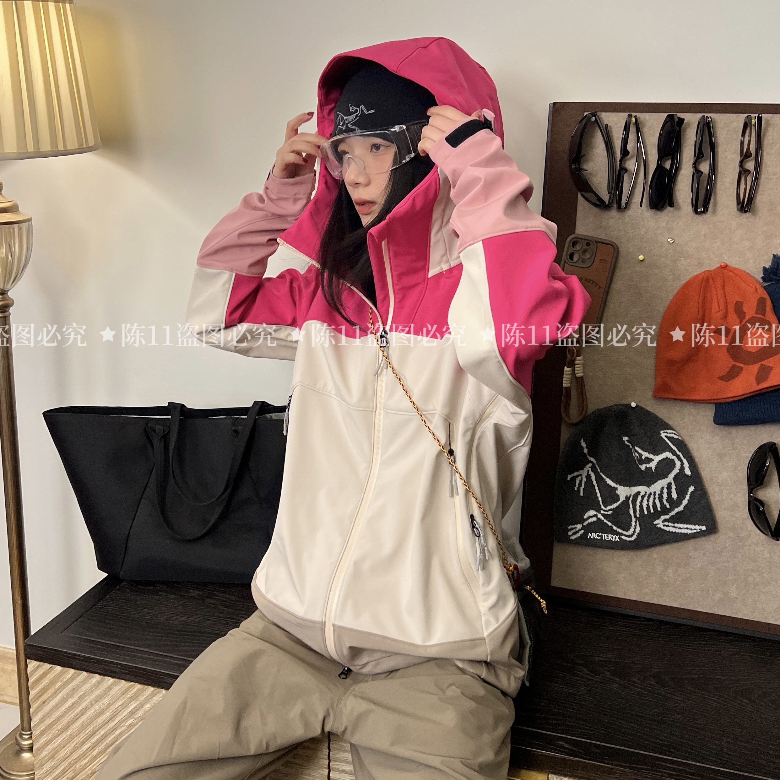 MIN SAN JIN户外运动秋冬软壳加绒户外运动休闲冲锋衣HT-19103CS