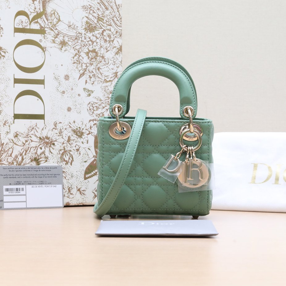 99新 DIOR/迪奥 小花Jerry P234553262 Lady Dior 戴妃包 超迷你 