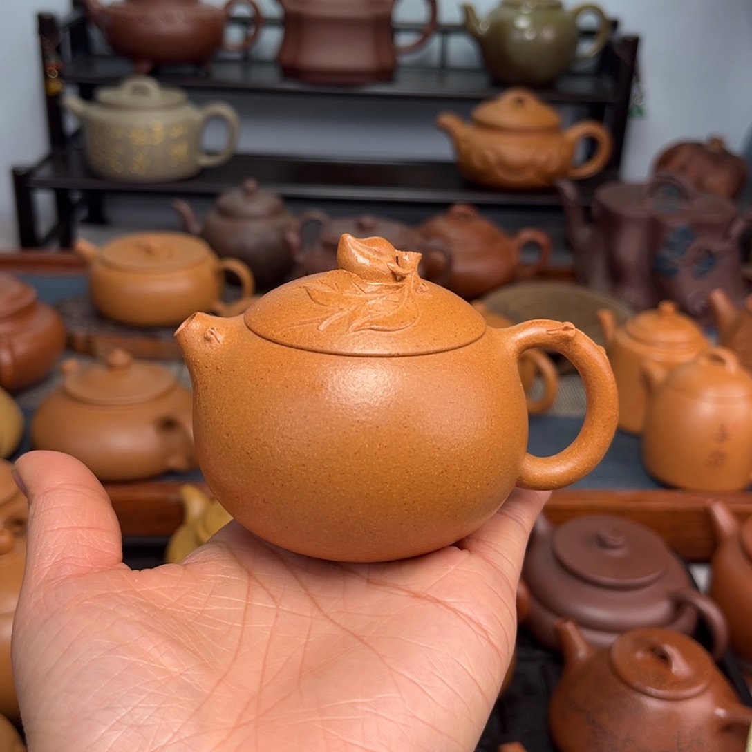 紫砂茶壶醉*蓉手工制作