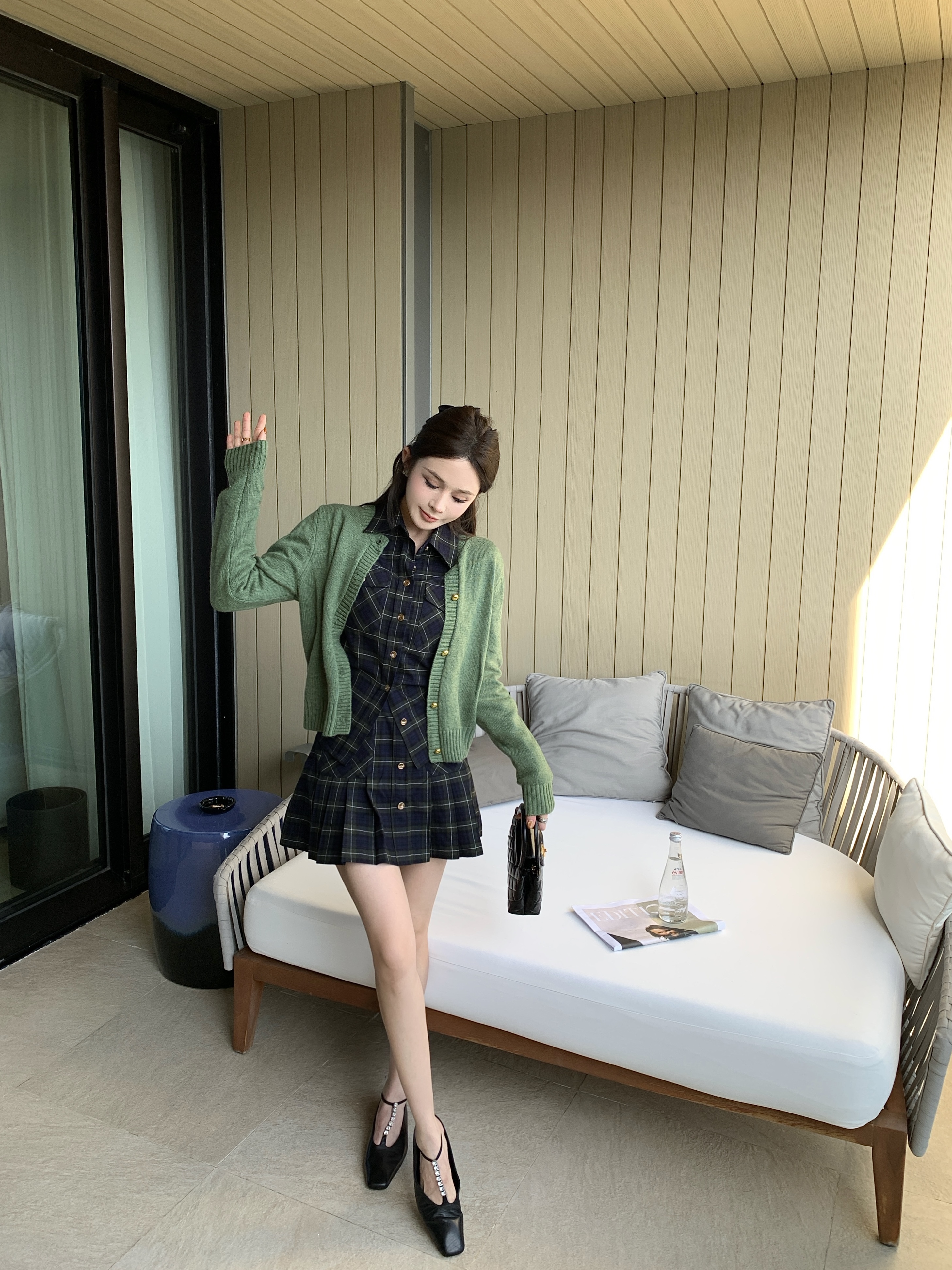 SHANG-JJ【清新开衫】25ss新品采用羊毛混纺纱线开衫q133495p