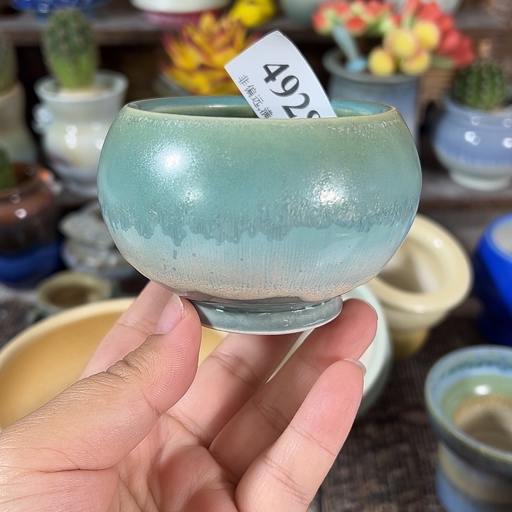 口6手工花盆满30包邮