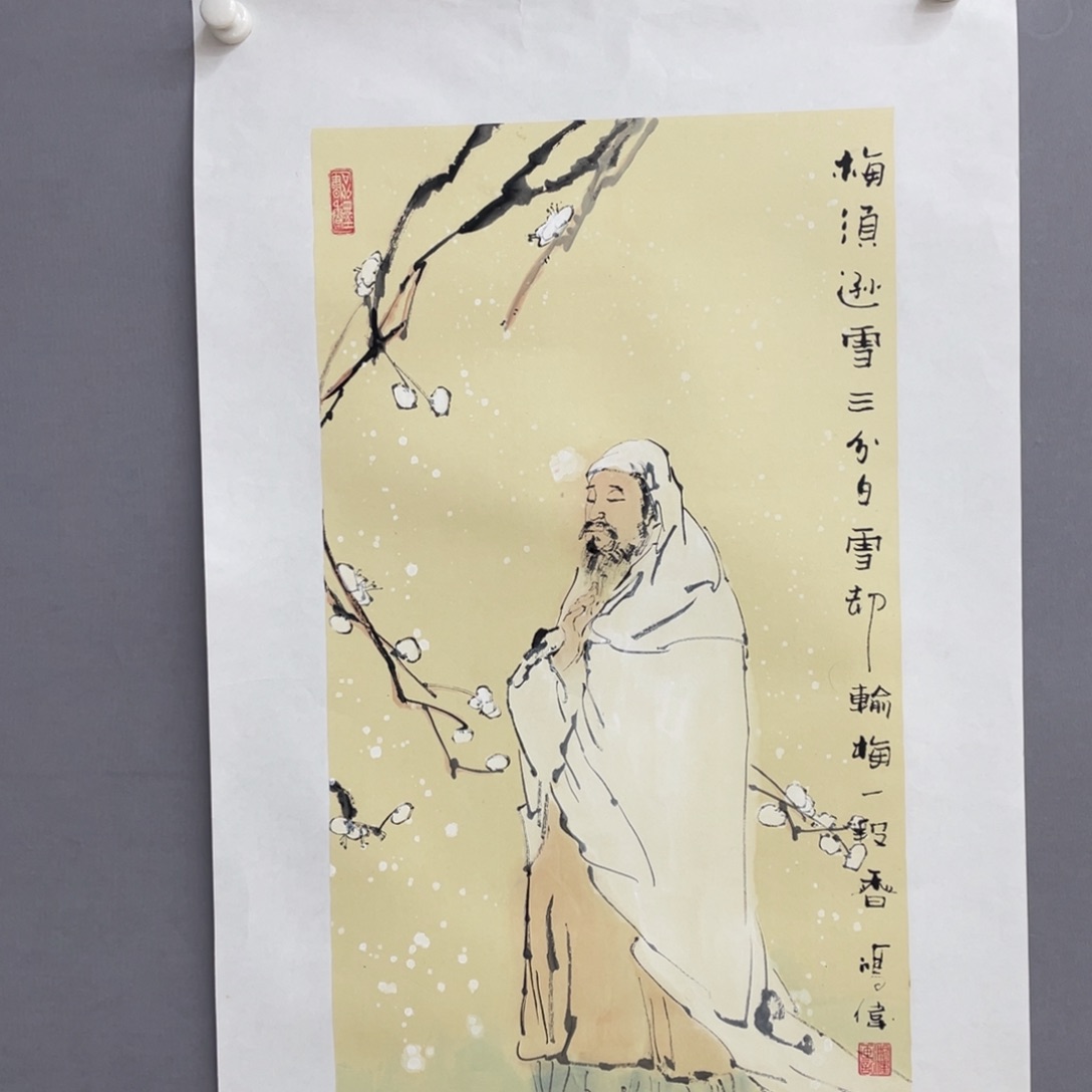 国画艺术家真人手绘