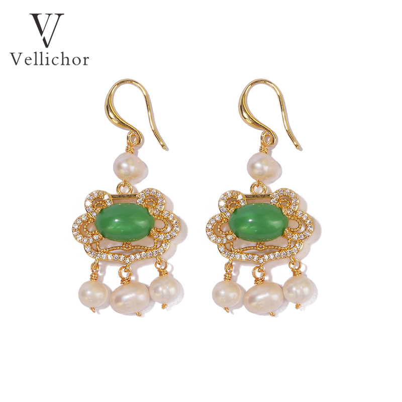 铜合金耳饰 【平安是福】平安锁耳钉女新中式独特轻奢耳环耳饰