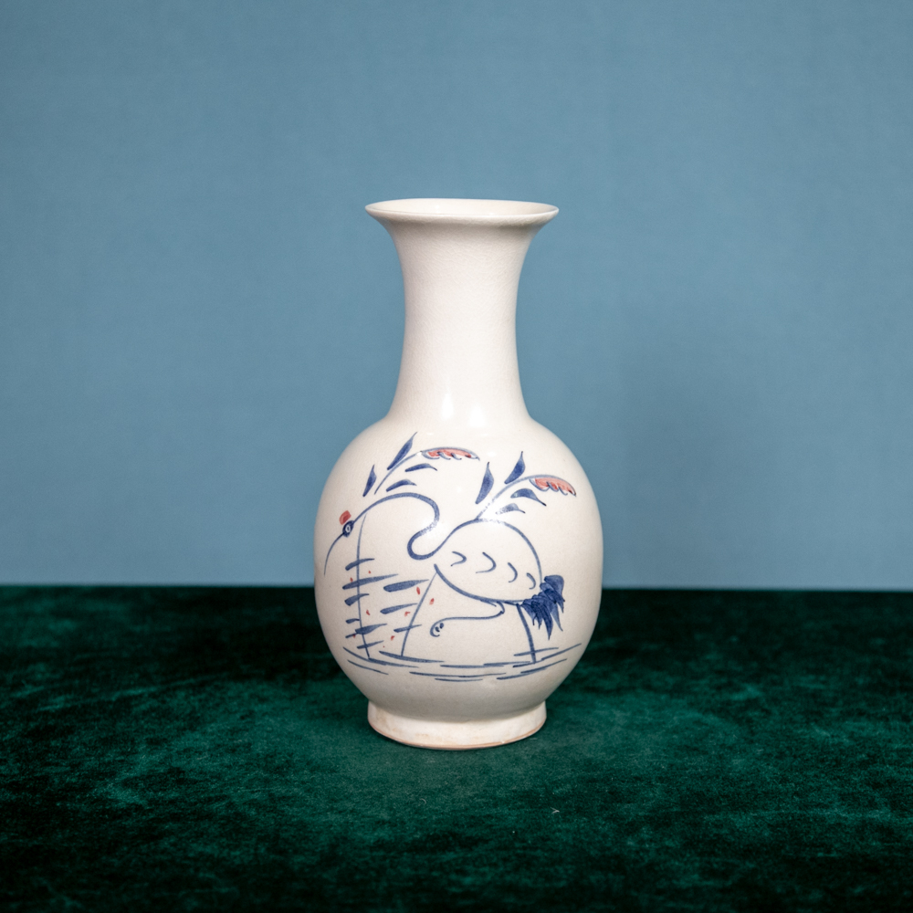 青花飞鹤赏瓶QH-110144