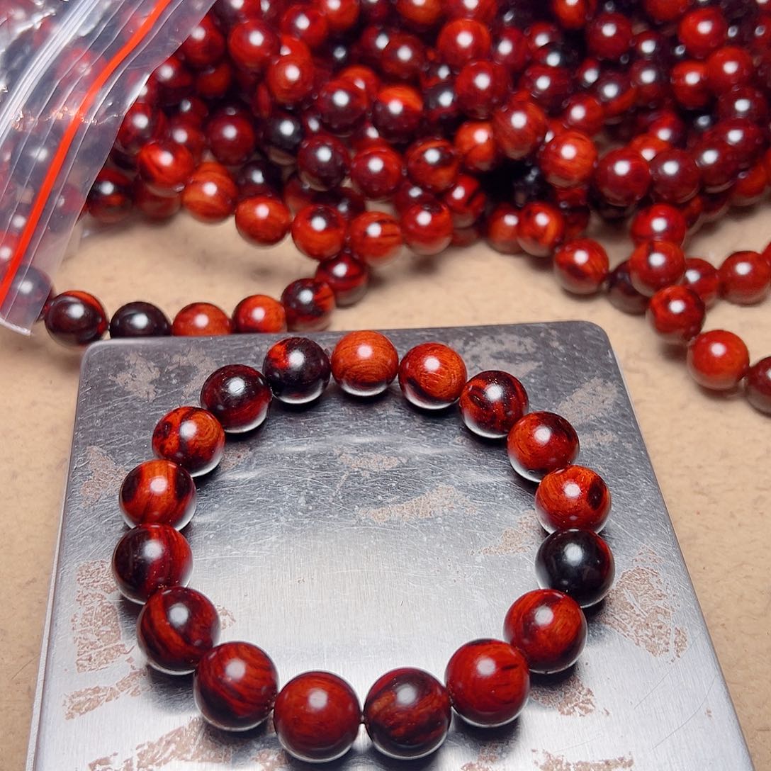 孤***者小叶紫檀手串/手链12琴料带瘤疤芝麻点