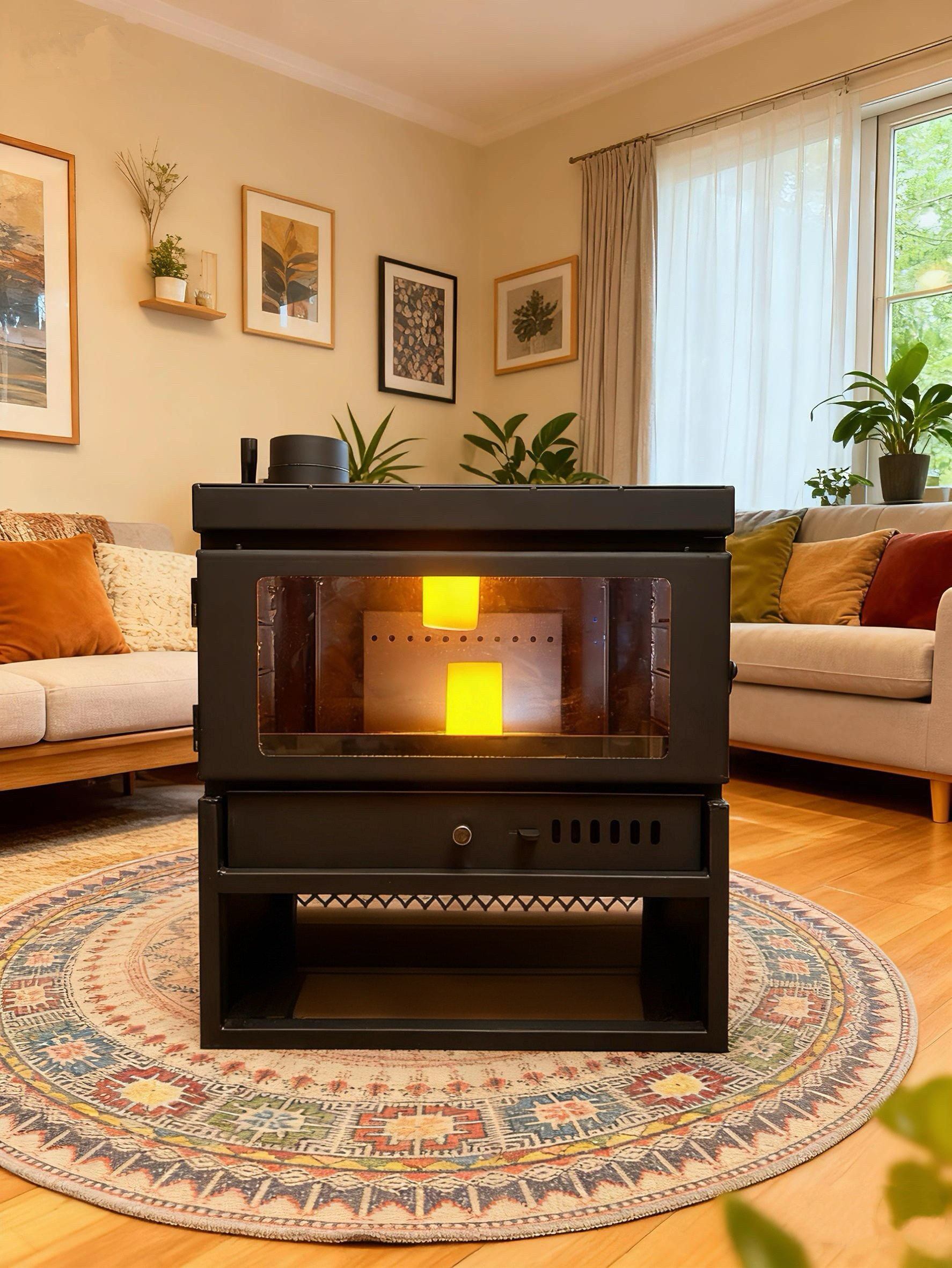 55型真火燃木壁炉（40平内）