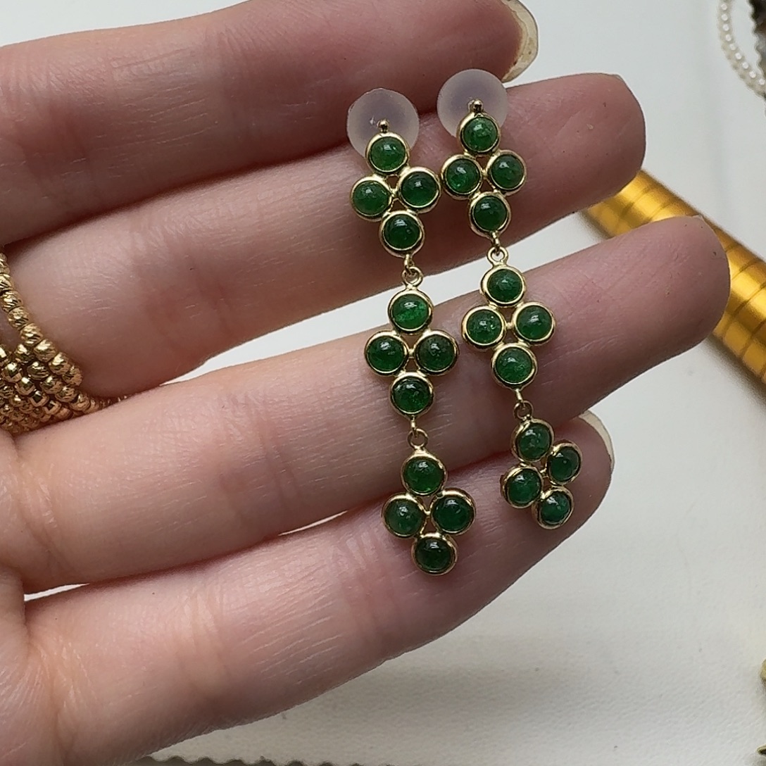 耳饰祖母绿未镶嵌