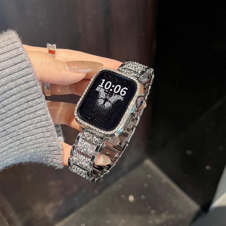 满天星适用iwatch手表Applewatch苹果手表镶钻轻奢金属表带