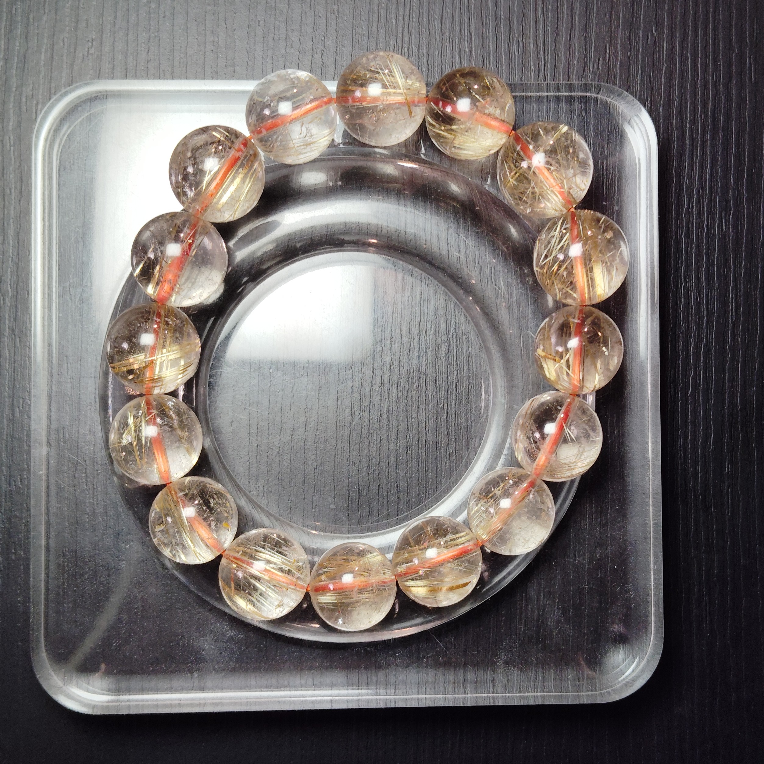 天然13mm金发晶单圈手串[小毕业款]