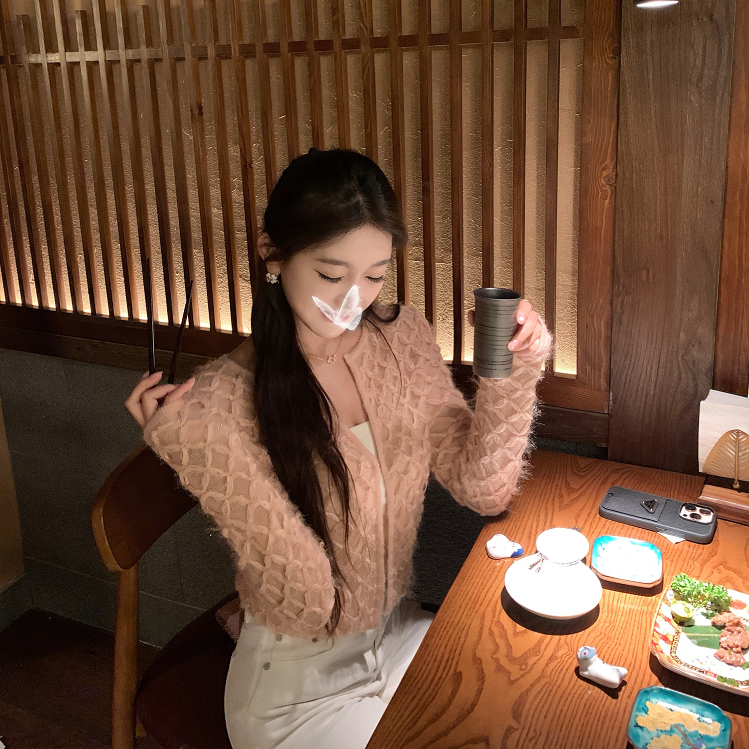 “梦幻甜心”sweet girl奶乖少女心！温柔羊毛小香短款毛织开衫！