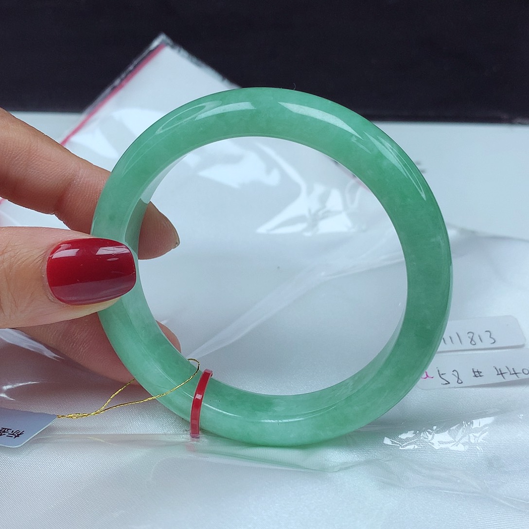 翡翠未镶嵌手镯58圈1813