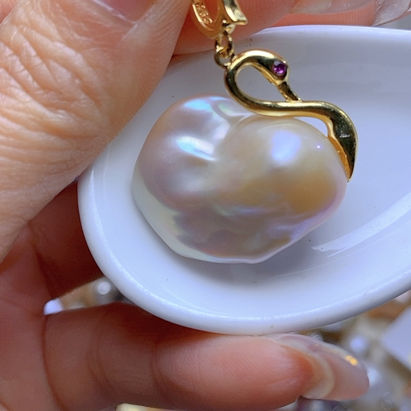 【闪购商品】淡水珍珠吊坠合金