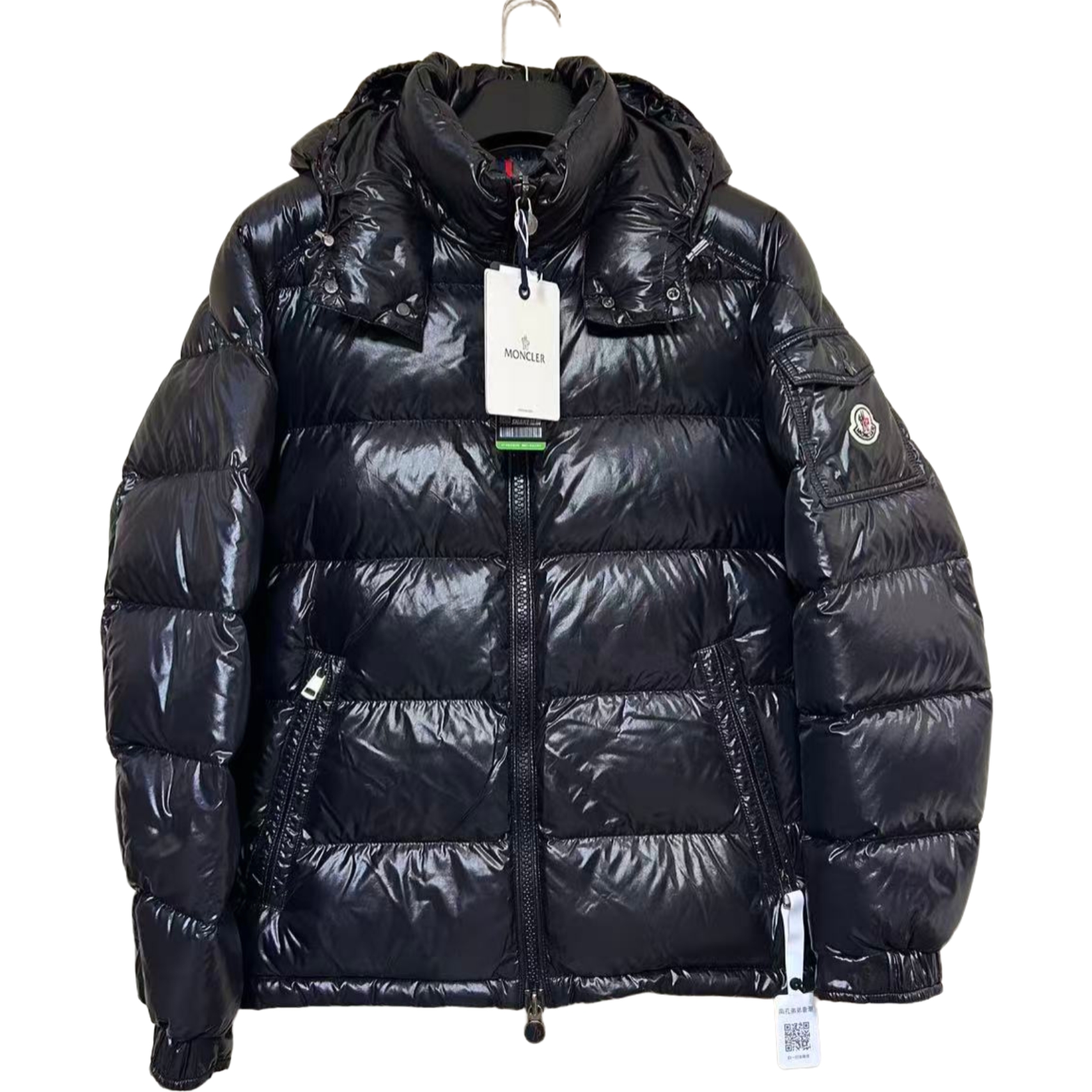 99新 MONCLER 1193蒙口玛雅亮面羽绒服/5/99