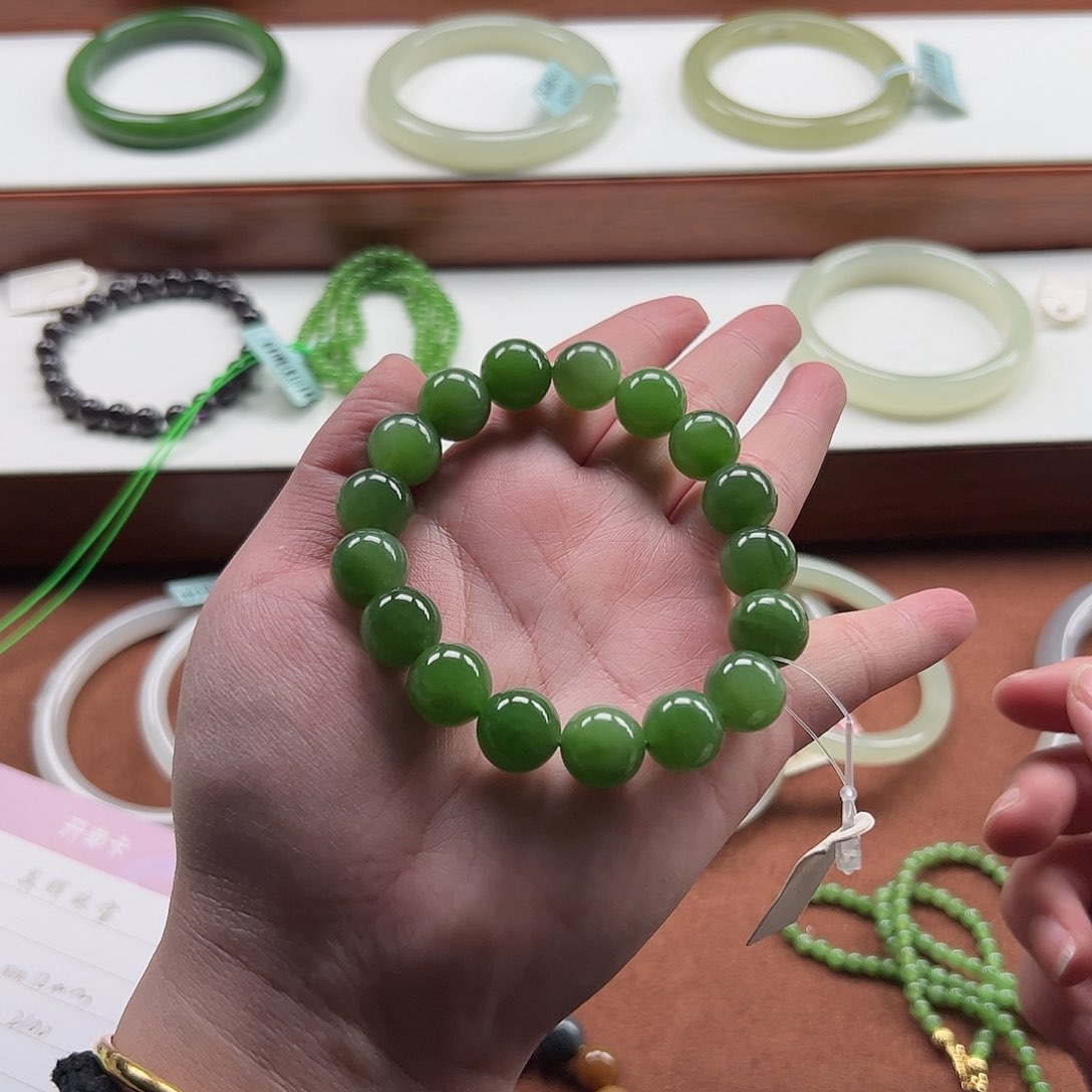 和田玉（碧玉）手链未镶嵌