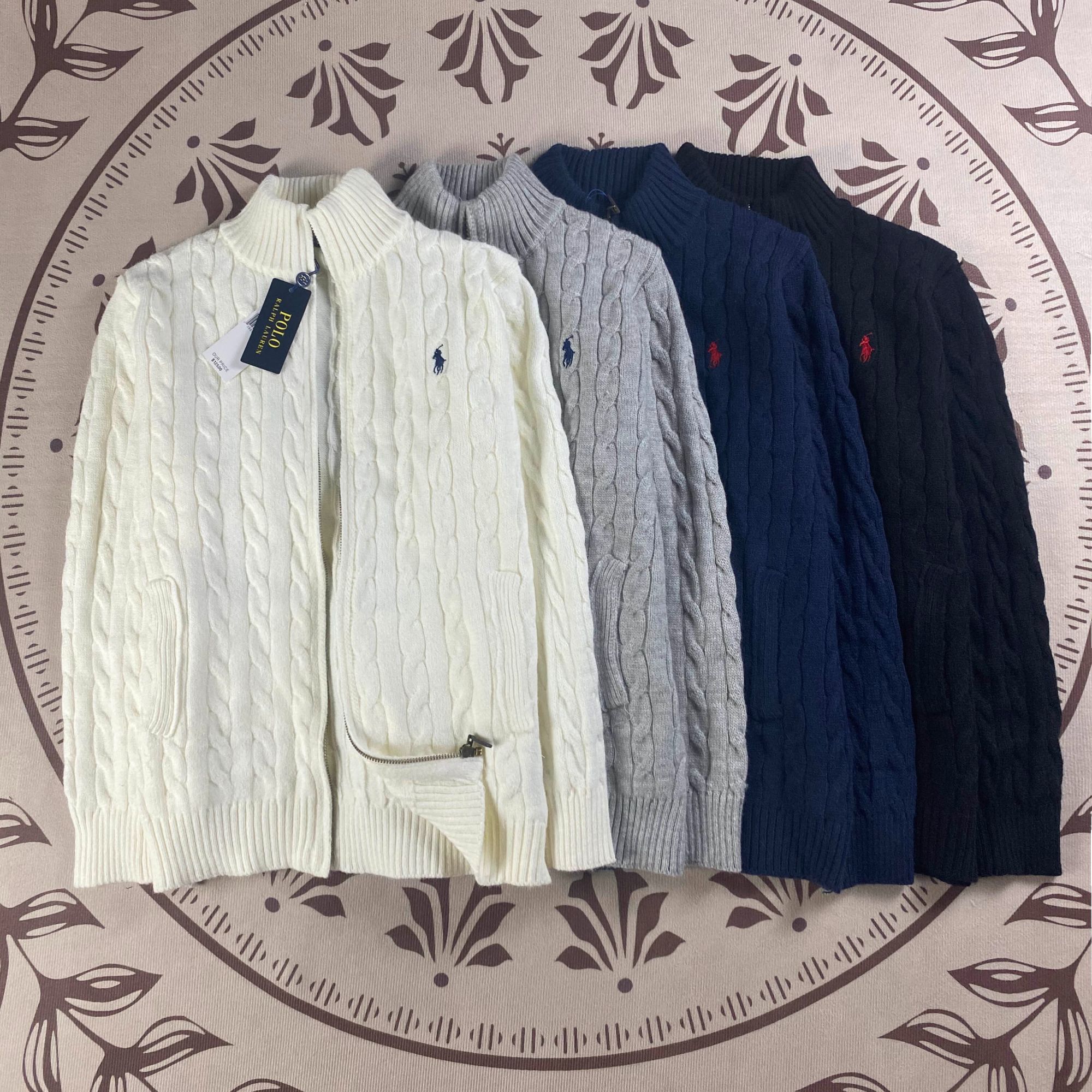 经典小马刺绣秋季短款修身型厚款长袖毛呢外套白色时尚上衣外套男